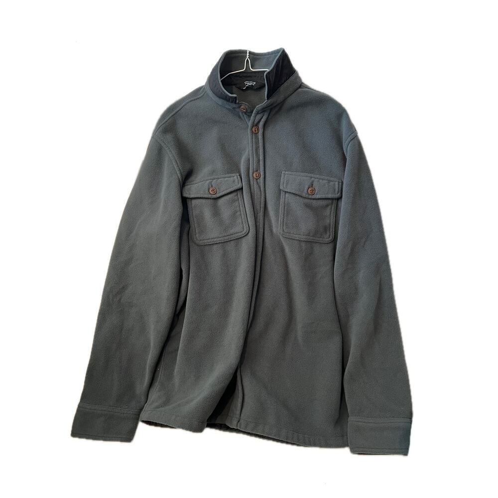 Member's Polar Mark Fleece Shirt Mens Large Gray Button Up
